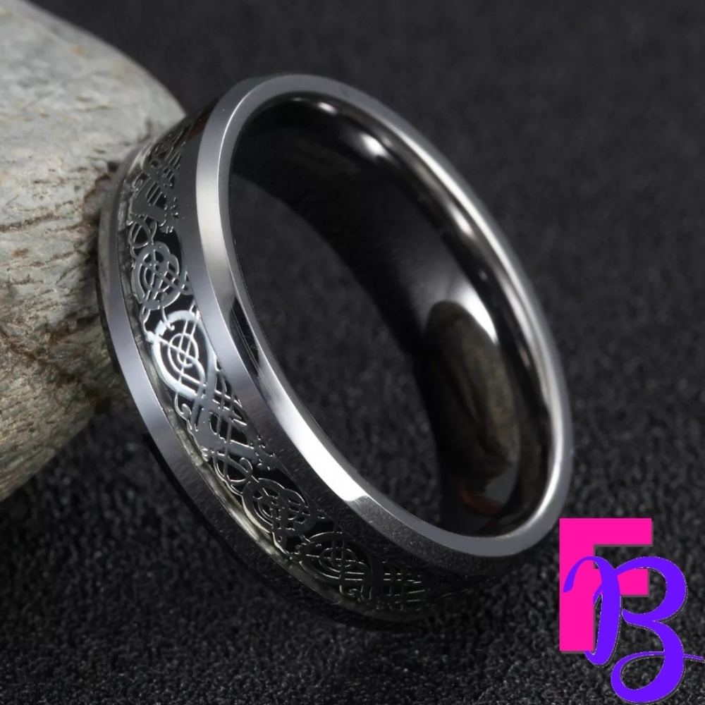 - *NEW!* 6mm / 8mm Tungsten Carbide Celtic Dragon Ring - Picture 6 of 9